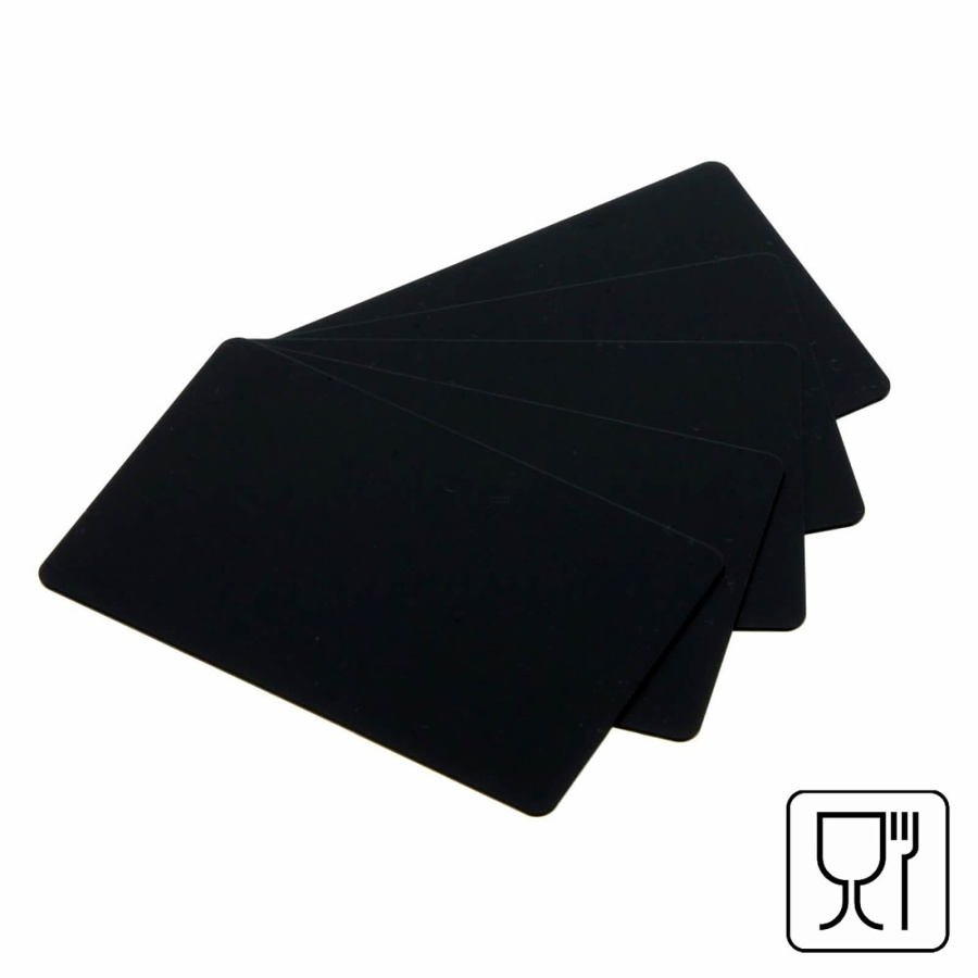 PVC Plastic Cards Black Matt Food Grade